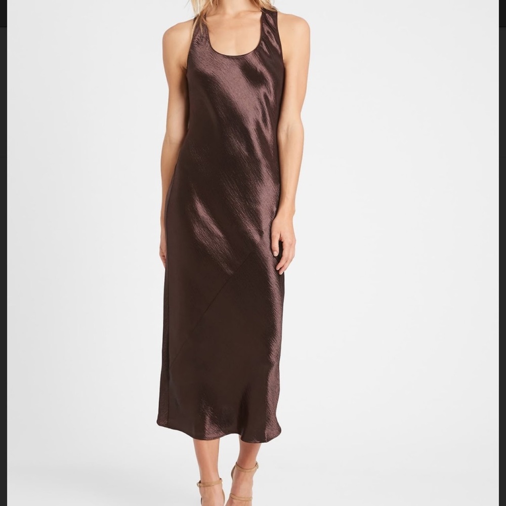 Banana Republic Maxi Dress Brass Sz M. Gorgeous dress!